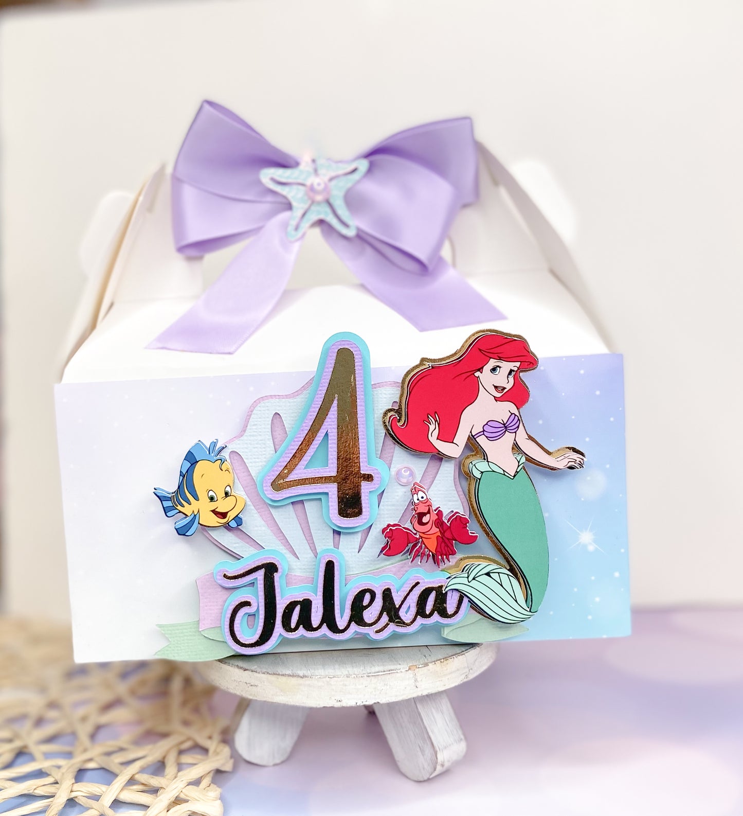 Little mermaid Favor box | Treat boxes | Party gift box | Ariel Favors | Mermaid theme birthday | Birthday favors | Little mermaid favors
