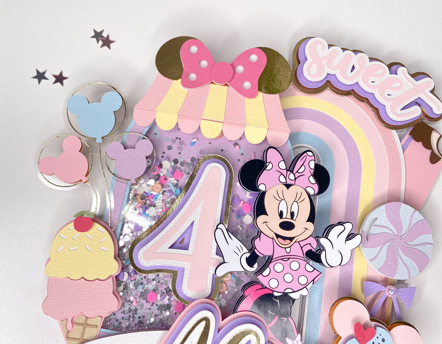 Minnie Mouse candy land cake topper | Minnie sweet birthday | Candy land birthday | Minnie Ice cream shop | birthday decor | Minnie birthday