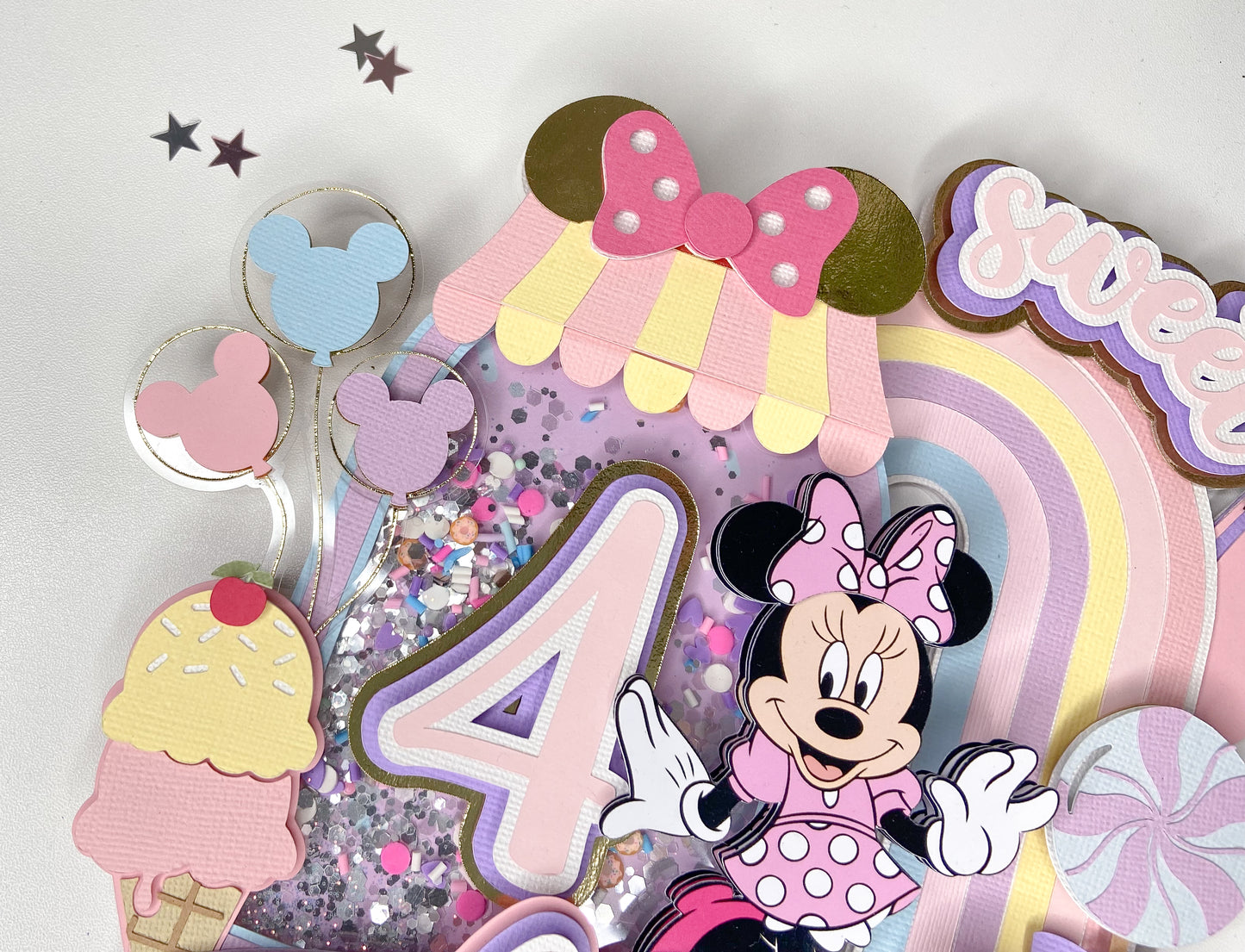 Minnie Mouse candy land cake topper | Minnie sweet birthday | Candy land birthday | Minnie Ice cream shop | birthday decor | Minnie birthday