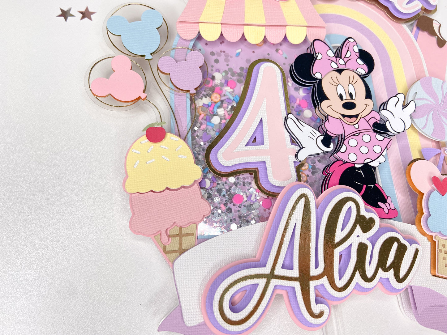 Minnie Mouse candy land cake topper | Minnie sweet birthday | Candy land birthday | Minnie Ice cream shop | birthday decor | Minnie birthday