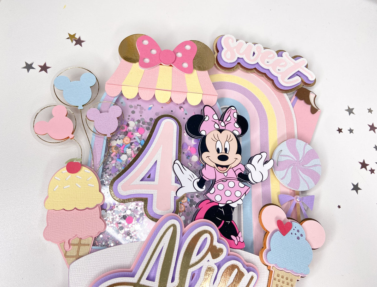 Minnie Mouse candy land cake topper | Minnie sweet birthday | Candy land birthday | Minnie Ice cream shop | birthday decor | Minnie birthday