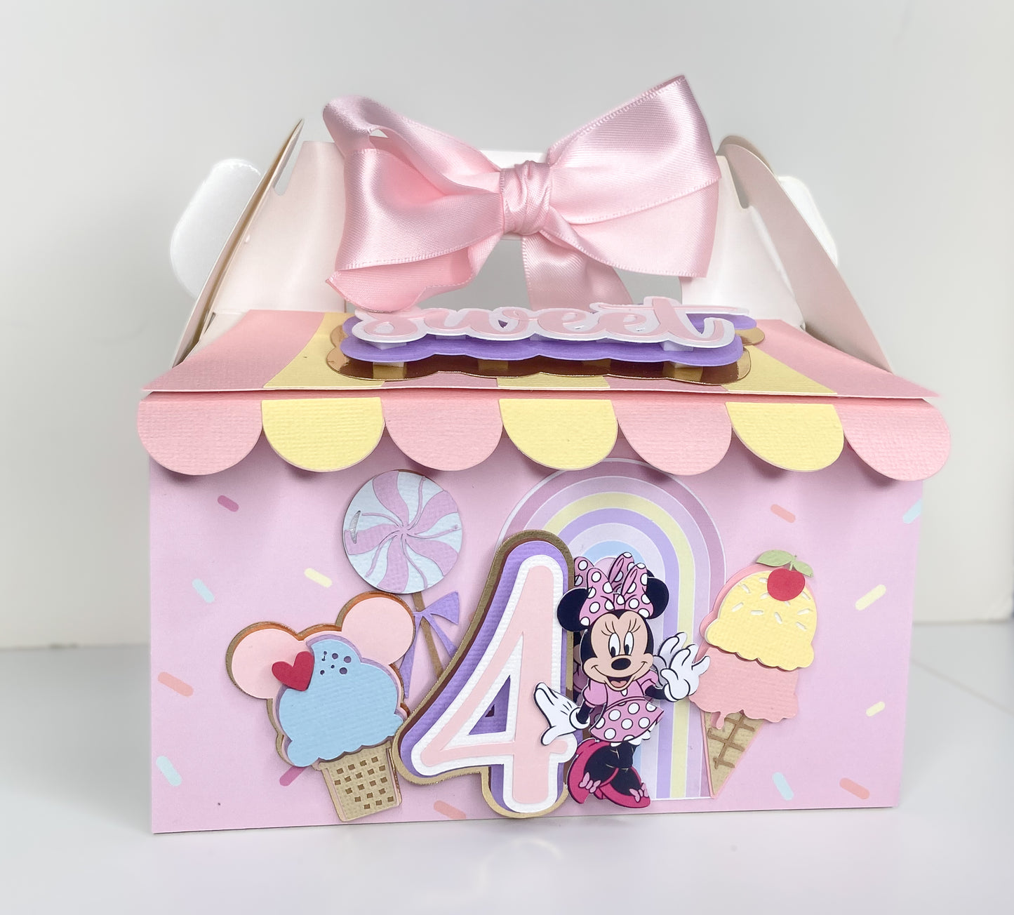 Minnie Mouse candyland favor boxes | Minnie sweet birthday | Candy land birthday | Minnie Ice cream shop | birthday favors | Minnie birthday