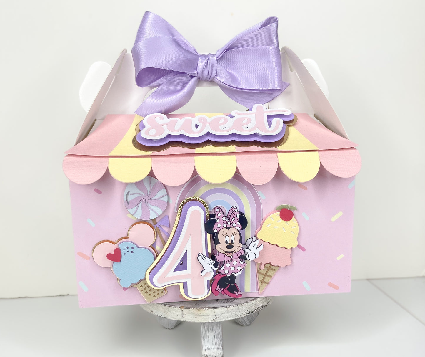 Minnie Mouse candyland favor boxes | Minnie sweet birthday | Candy land birthday | Minnie Ice cream shop | birthday favors | Minnie birthday