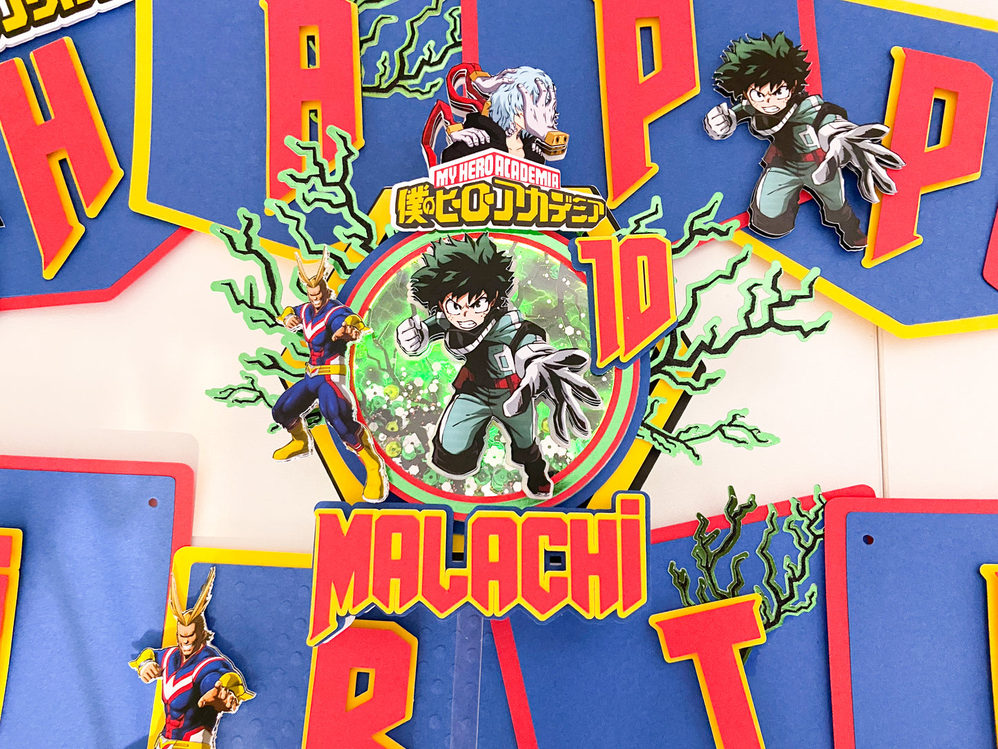 My hero academia cake topper | anime birthday party | all might birthday | Izuku midoriya | Hero academia birthday | anime themed birthday
