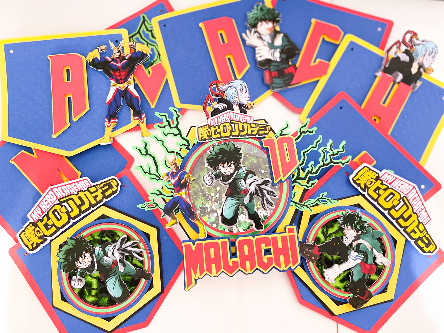 My hero academia cake topper | anime birthday party | all might birthday | Izuku midoriya | Hero academia birthday | anime themed birthday
