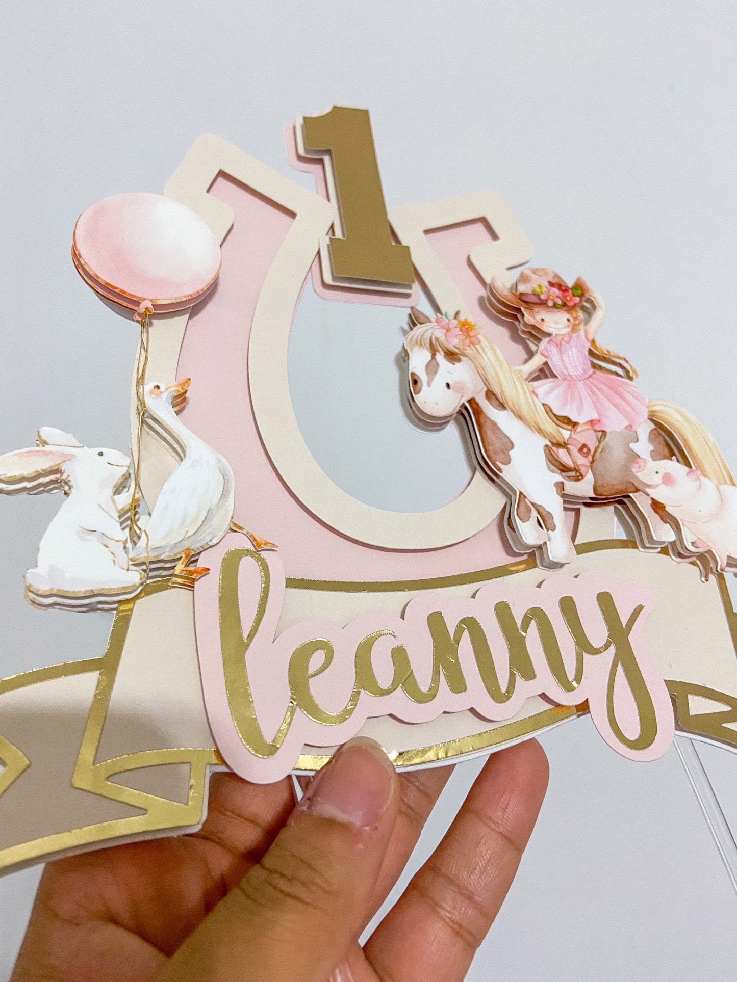 Cowgirl birthday party | cowgirl party | pink cowgirl cake topper | farm birthday | western birthday | elegant cake topper
