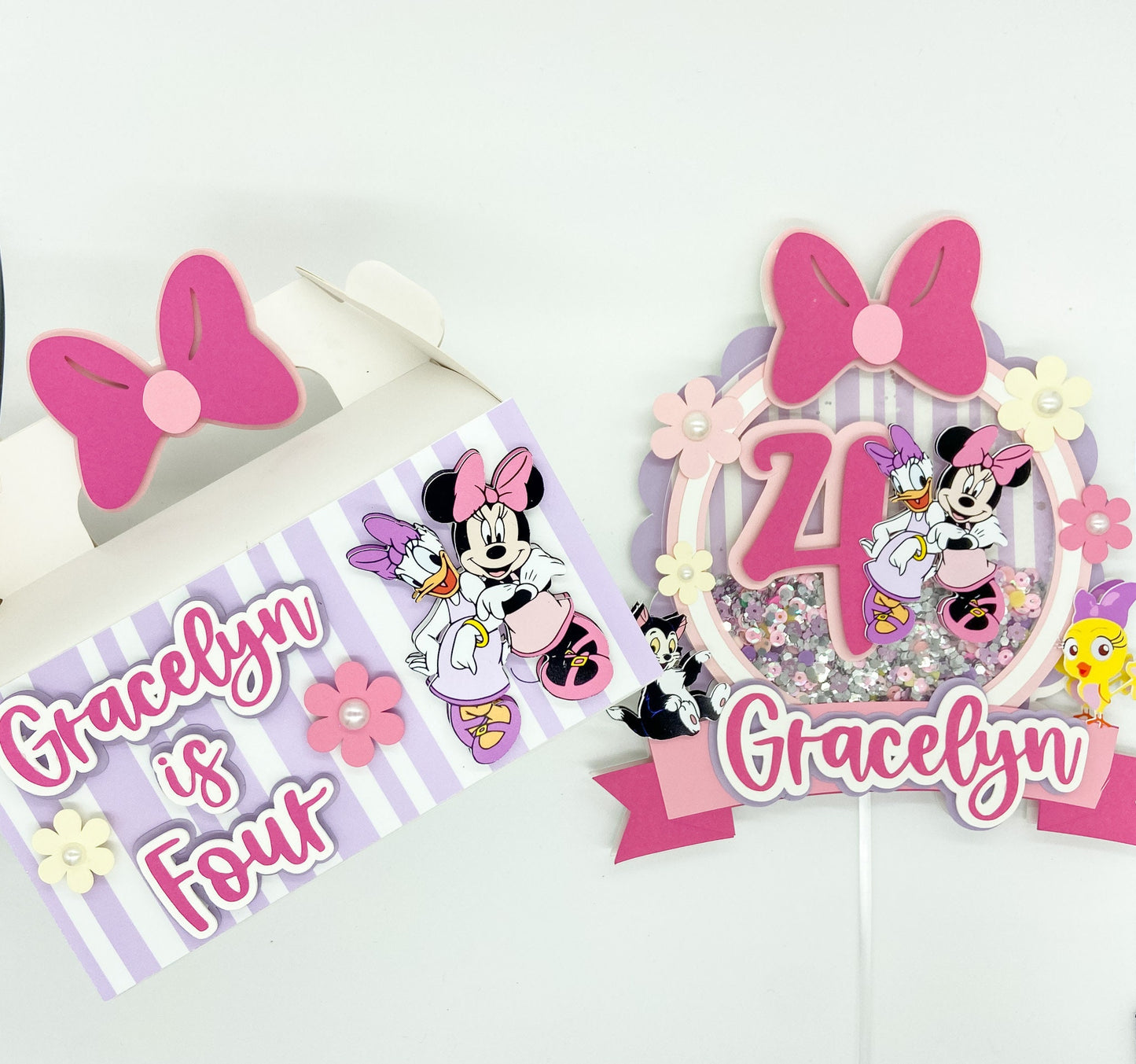 Minnie Mouse shaker topper | Minnie Mouse birthday | Daisy party | Minnie and daisy birthday | Cuckoo loca
