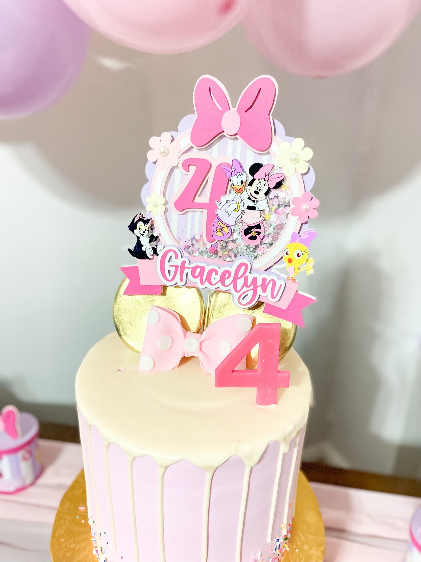 Minnie Mouse shaker topper | Minnie Mouse birthday | Daisy party | Minnie and daisy birthday | Cuckoo loca