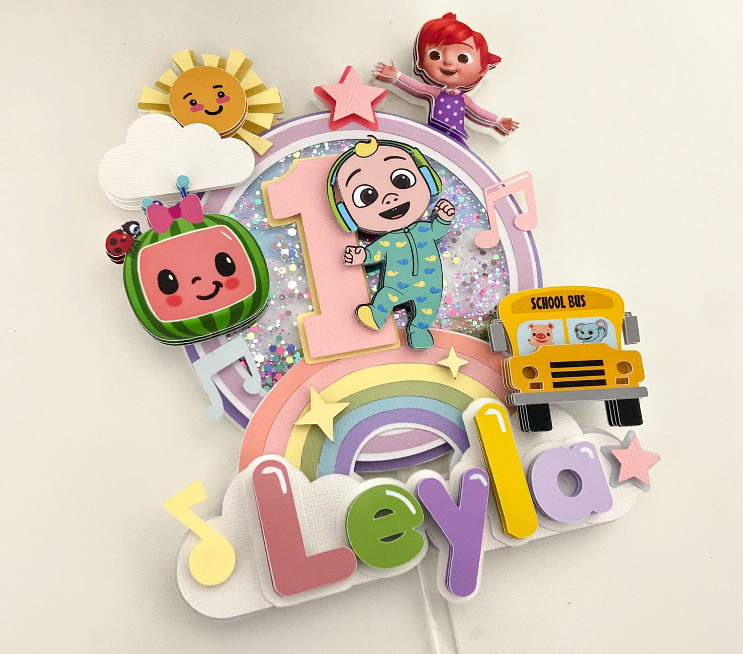 Cocomelon cake topper | Cocomelon birthday | Shaker cake topper | Cocomelon cake decor | Cocomelon party theme | Cocomelon custom topper