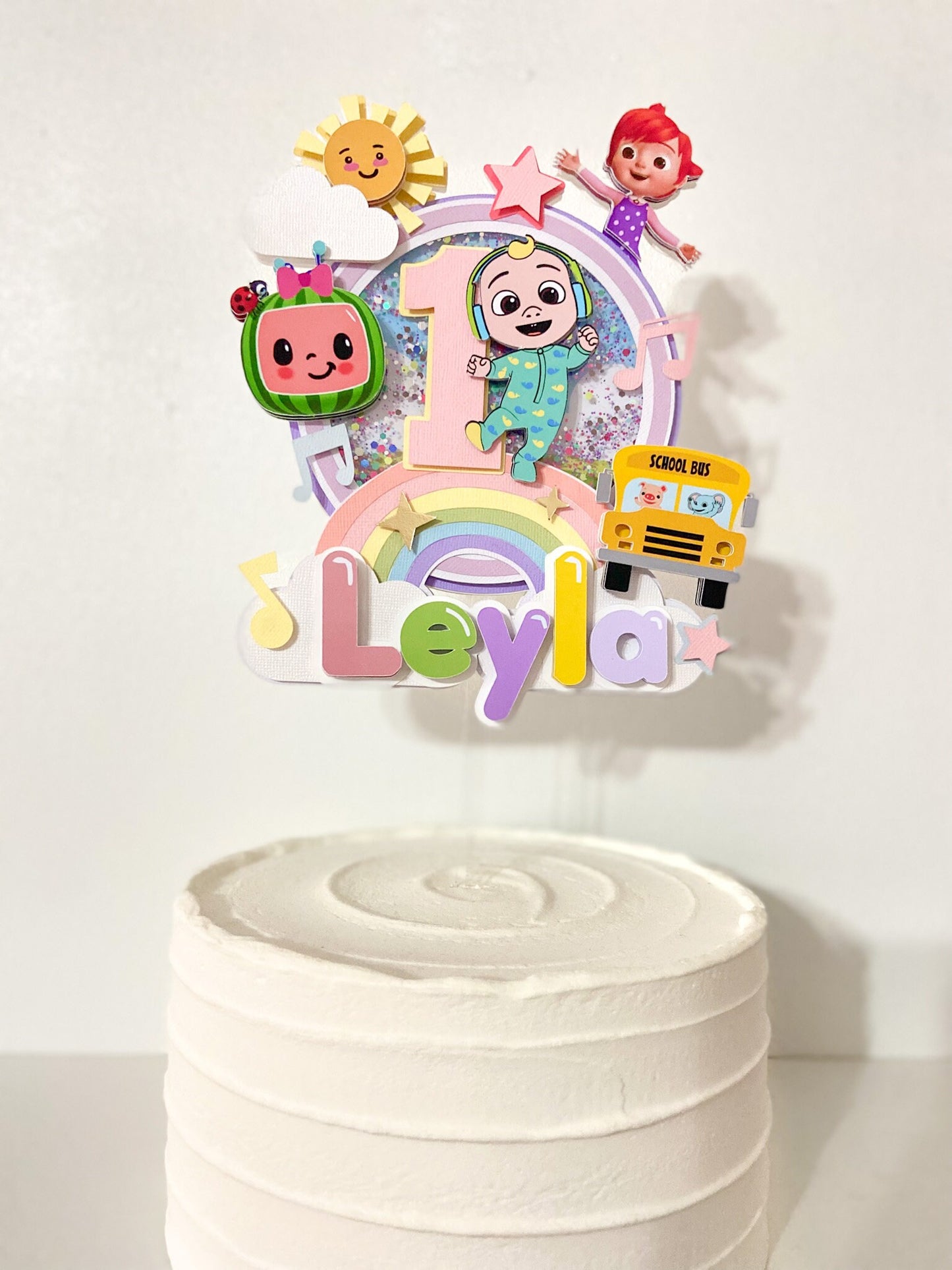 Cocomelon cake topper | Cocomelon birthday | Shaker cake topper | Cocomelon cake decor | Cocomelon party theme | Cocomelon custom topper