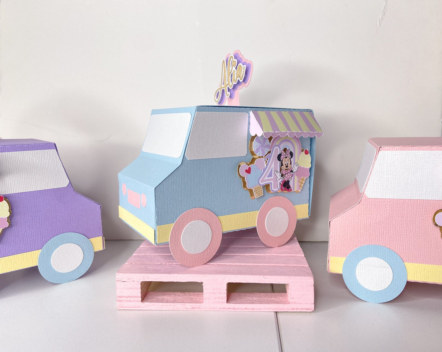 Minnie Mouse candy land truck | Ice cream truck center piece | birthday favor boxes | kids favor | customizable boxes | center pieces