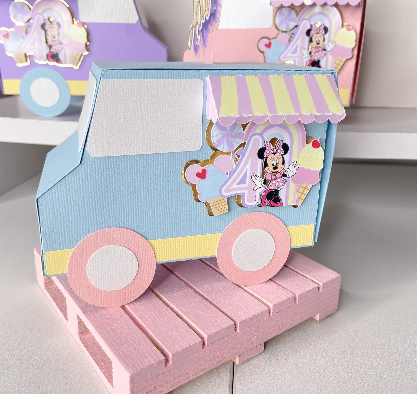 Minnie Mouse candy land truck | Ice cream truck center piece | birthday favor boxes | kids favor | customizable boxes | center pieces