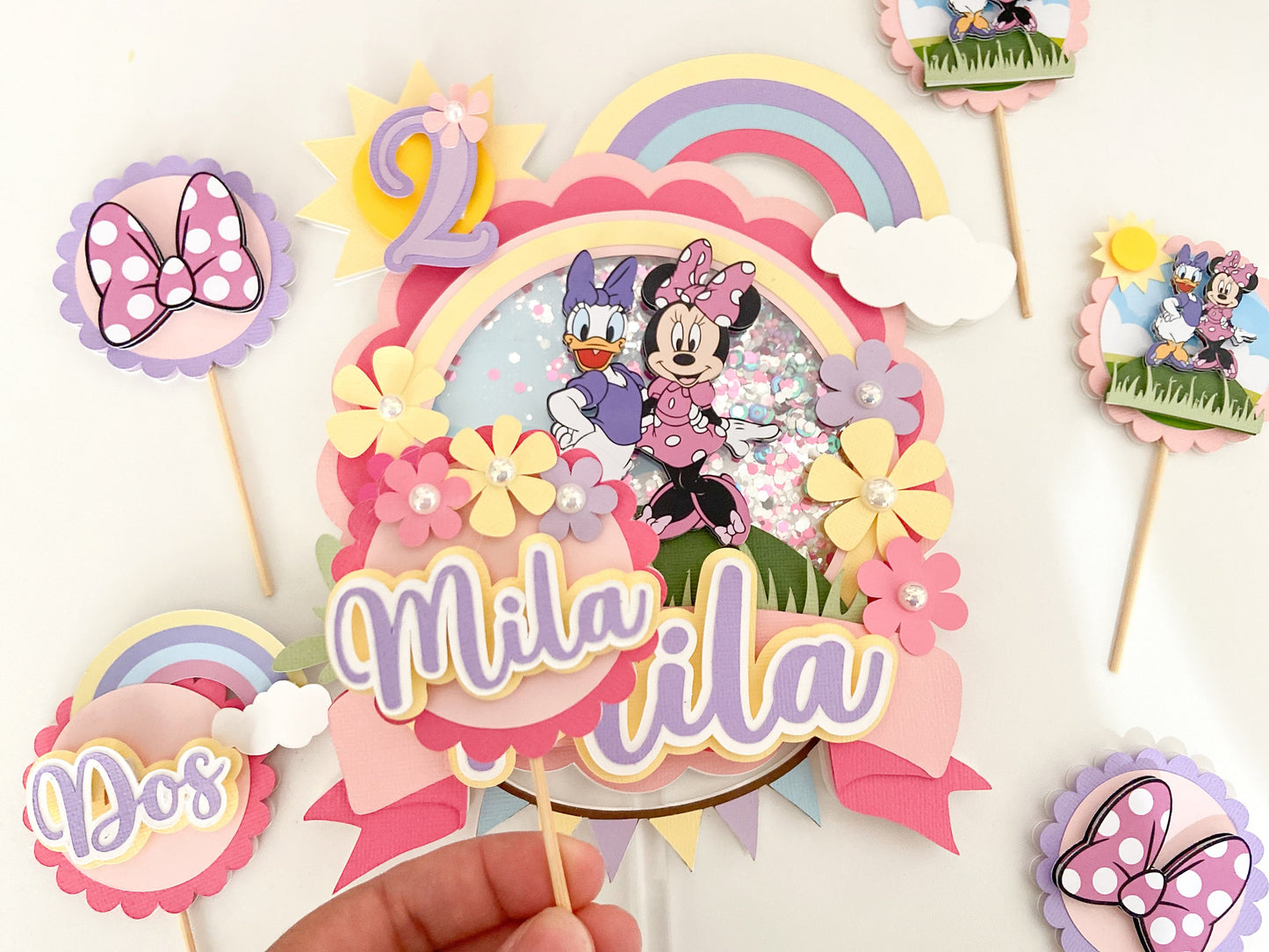 Minnie And Daisy cupcake toppers | Minnie Mouse birthday | Daisy party | Minnie and daisy cupcakes | cupcake decor | birthday decor