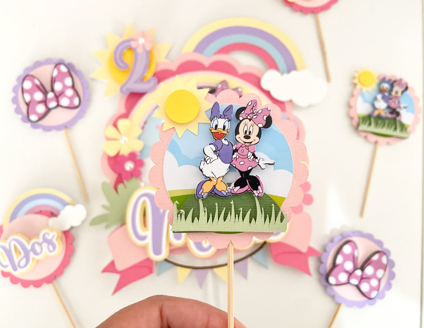 Minnie And Daisy cupcake toppers | Minnie Mouse birthday | Daisy party | Minnie and daisy cupcakes | cupcake decor | birthday decor
