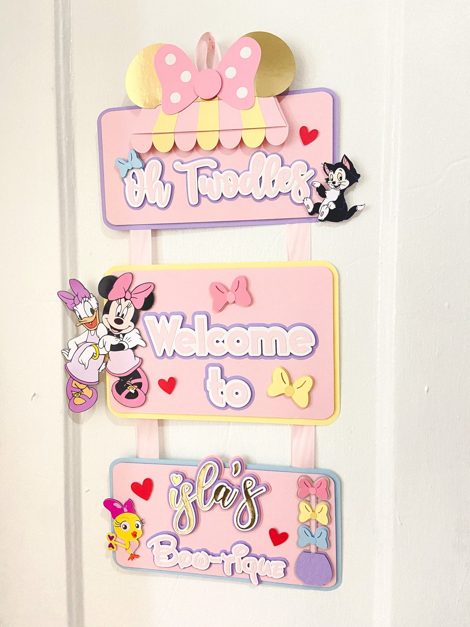 Birthday welcome sign | door sign | Minnie mouse door hanger | Party decoration | Birthday door hanger | Candyland theme birthday