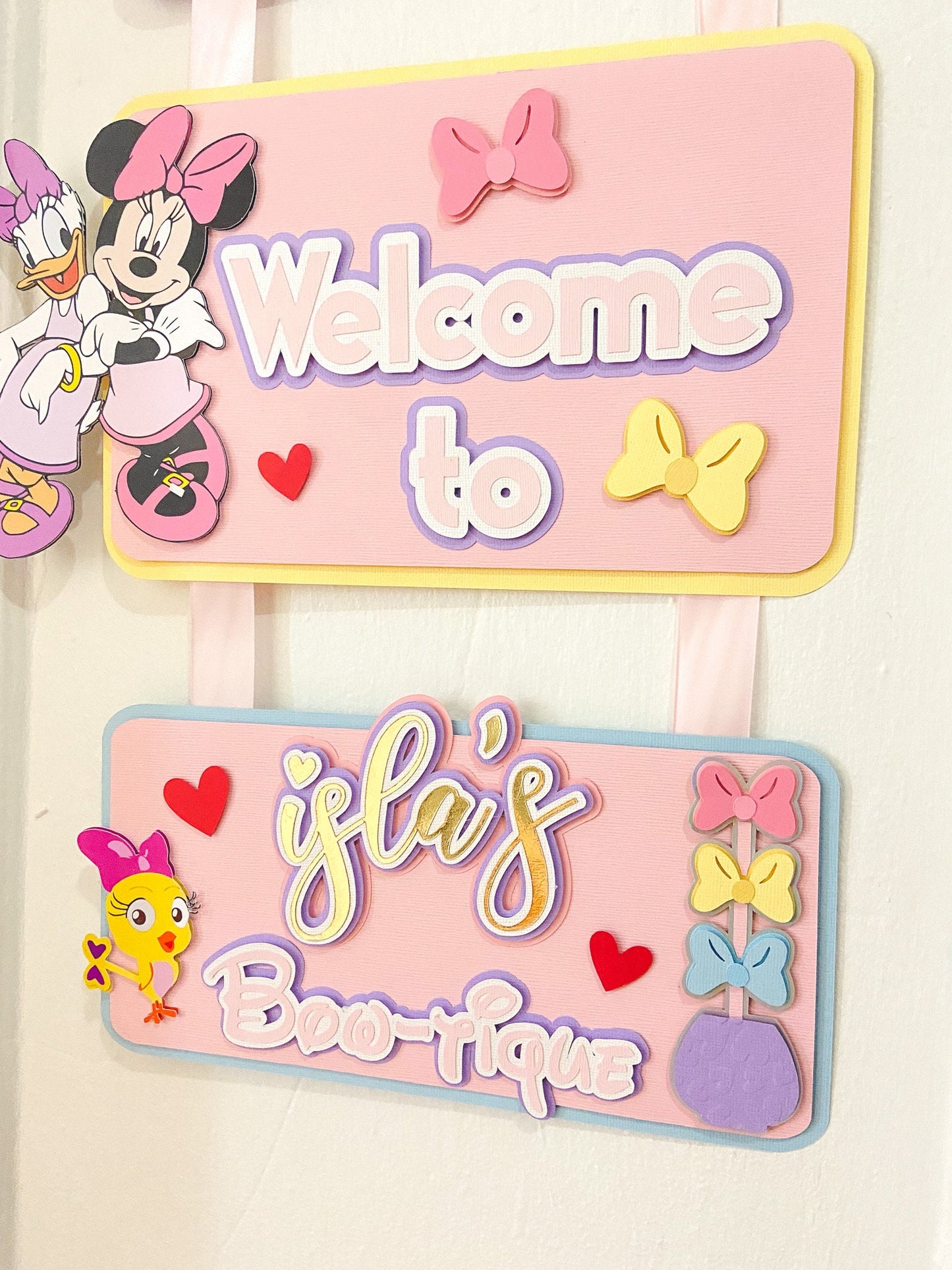 Birthday welcome sign | door sign | Minnie mouse door hanger | Party decoration | Birthday door hanger | Candyland theme birthday