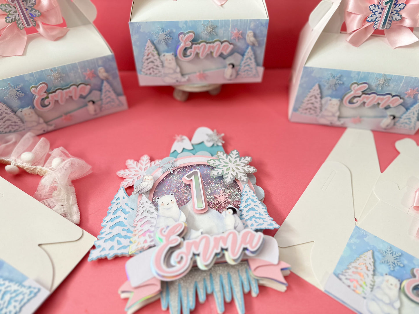 Cake topper Winter Onederland  | First birthday | Winter baby | Winter birthday decor |  | Winter 1st birthday | Onerderland