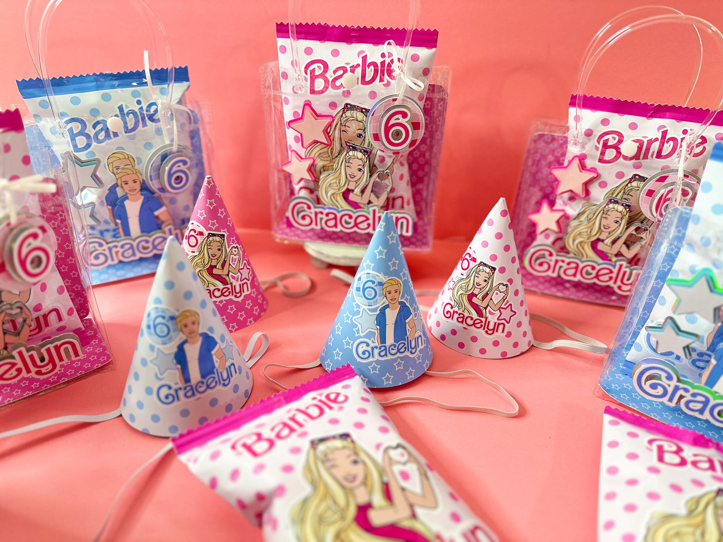 Clear bags favor boxes | custom favor bags | clear bags party favors | custom bags for birthday