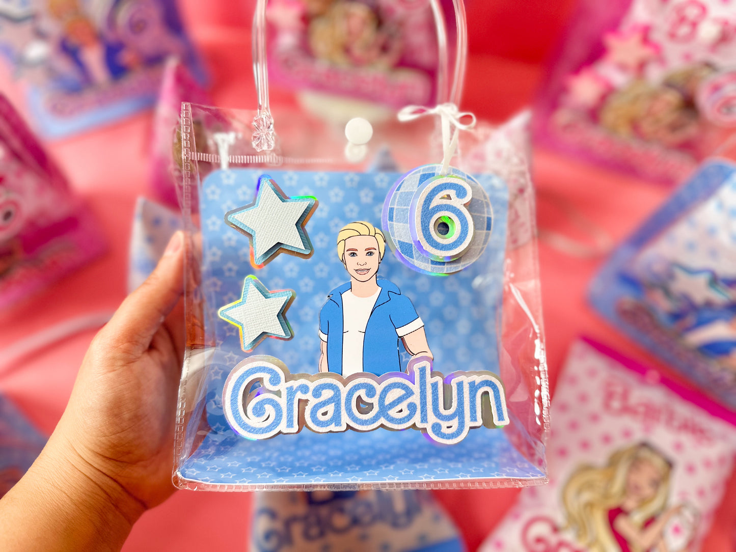 Clear bags favor boxes | custom favor bags | clear bags party favors | custom bags for birthday
