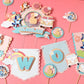 Two Groovy Bluey cake topper | groovy birthday | blue dog sisters | retro groovy party | bluey cupcake toppers | party banner