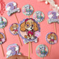 Sky and Everest cupcake toppers | Paw patrol cupcakes | party decor | cupcake toppers | paw patrol party decor