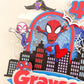 Spidey and friends cake topper | Spidey cake topper | kids party decorations | Spiderman birthday | superheroes cake topper |