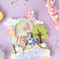 Daisies Bluey cake topper | 3D cake topper | dog sisters party | Bingo and Bluey cake topper | Bluey and bingo party | shaker cake topper