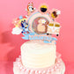 Two Groovy Bluey cake topper | groovy birthday | blue dog sisters | retro groovy party | bluey cupcake toppers | party banner