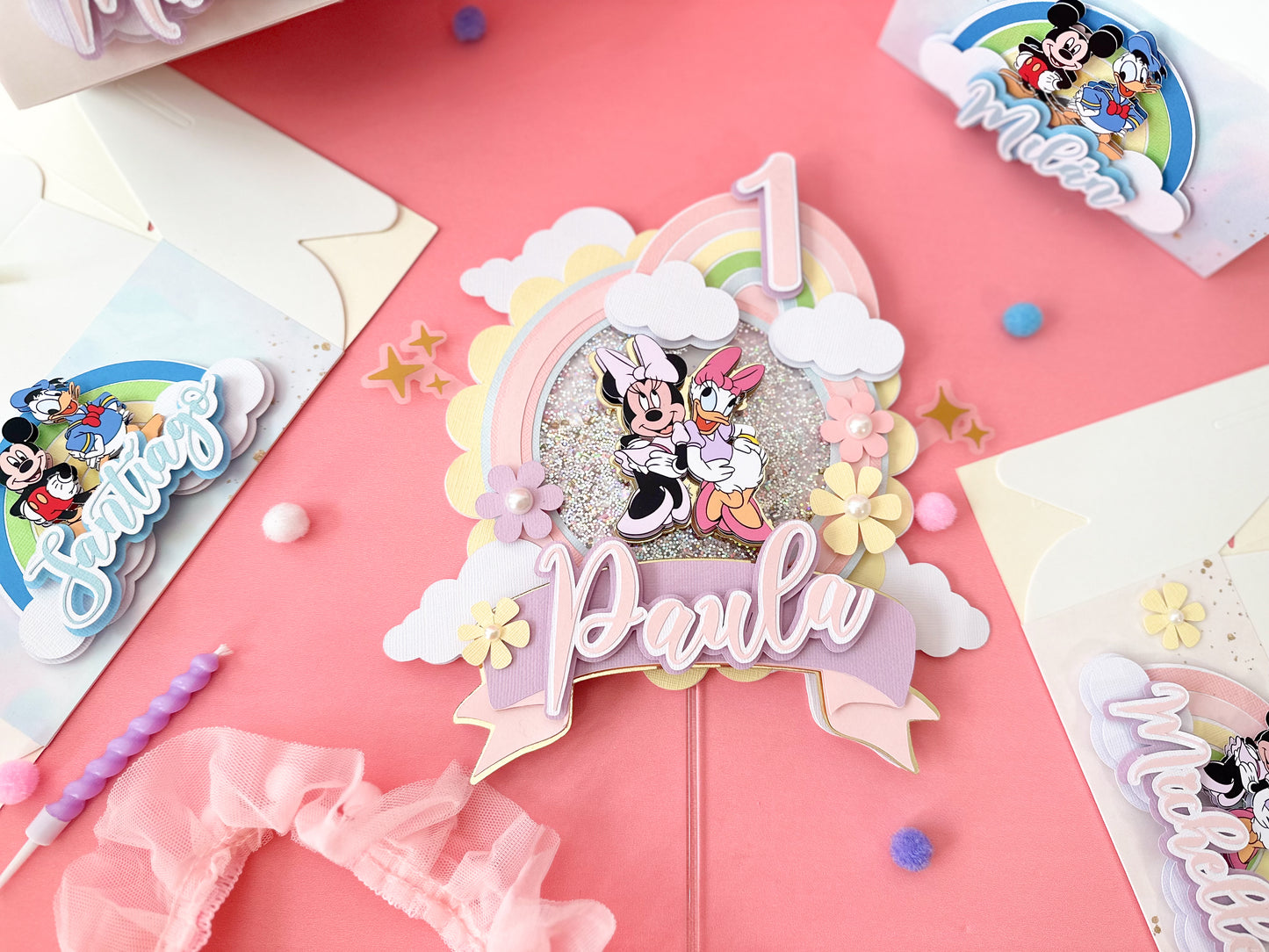 Cake topper gold Minnie and daisy | Minnie Mouse birthday | Daisy party | Minnie and daisy party | gold party | birthday decor