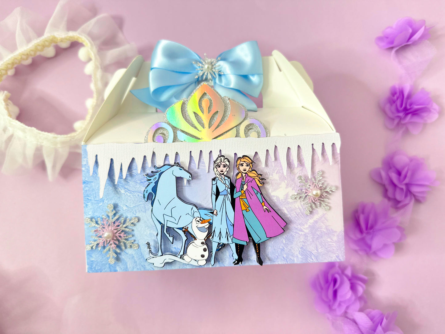 frozen favor Boxes | Anna and Elsa party | Frozen Favors | | party decor | personalized favor boxes | Gable boxes