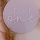Acrylic cake topper | round cake topper | painted cake topper | Baby shower | party topper | clear acrylic | baby first birthday