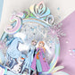 frozen inspired cake topper, Anna and Elsa party, Frozen party, shaker cake topper, party decor, personalized cake topper