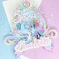 frozen inspired cake topper, Anna and Elsa party, Frozen party, shaker cake topper, party decor, personalized cake topper