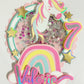 Unicorn cake topper, shaker unicorn topper, Magical rainbow topper, Unicorn theme birthday