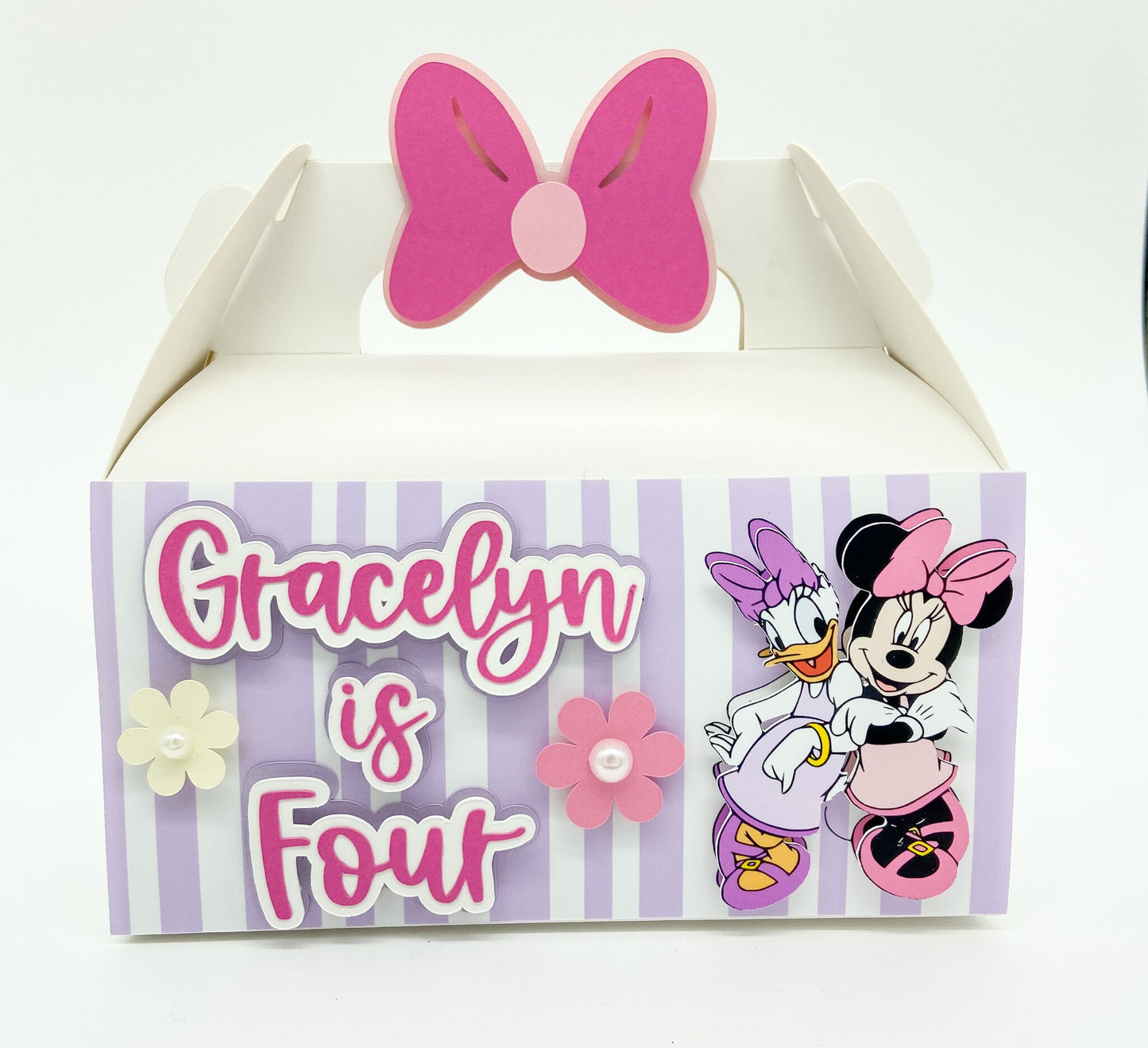 Minnie Mouse favor box | personalized gable box | party decorations | party gift box | birthday favor box | Minnie Mouse theme party
