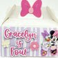Minnie Mouse favor box | personalized gable box | party decorations | party gift box | birthday favor box | Minnie Mouse theme party