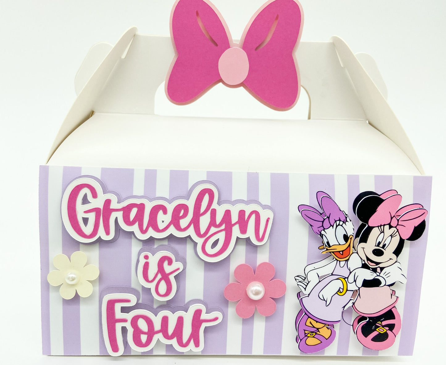 Minnie Mouse favor box | personalized gable box | party decorations | party gift box | birthday favor box | Minnie Mouse theme party