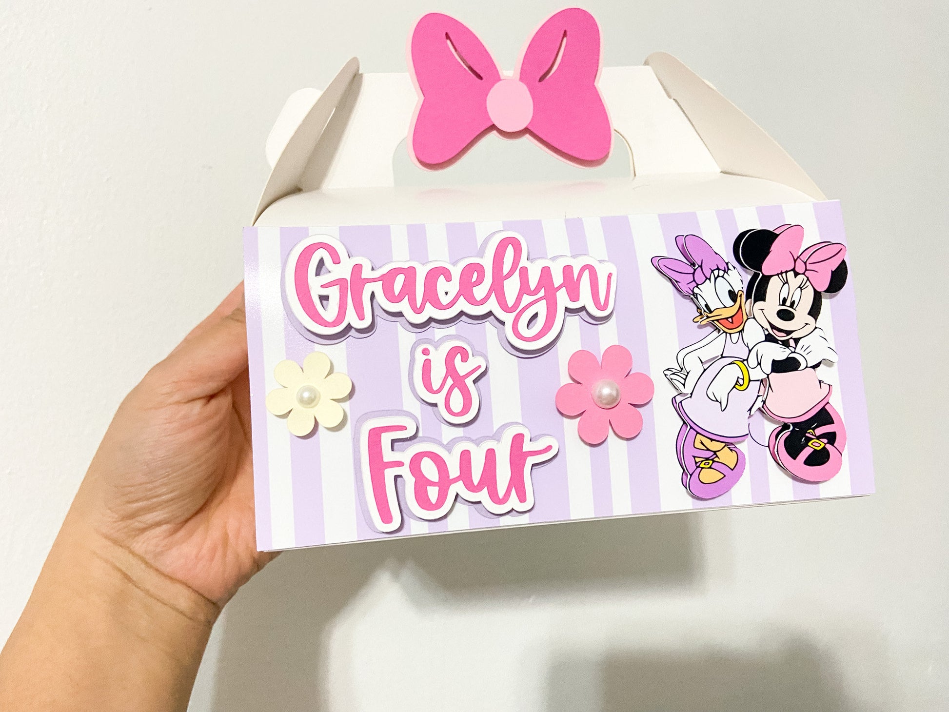 Minnie Mouse favor box | personalized gable box | party decorations | party gift box | birthday favor box | Minnie Mouse theme party