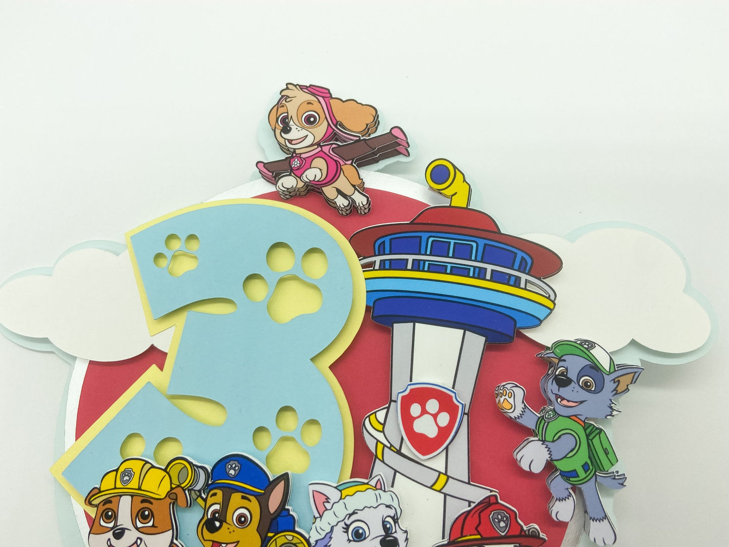 Paw patrol cake topper | light up topper | birthday decor | paw patrol birthday | light up paw patrol topper