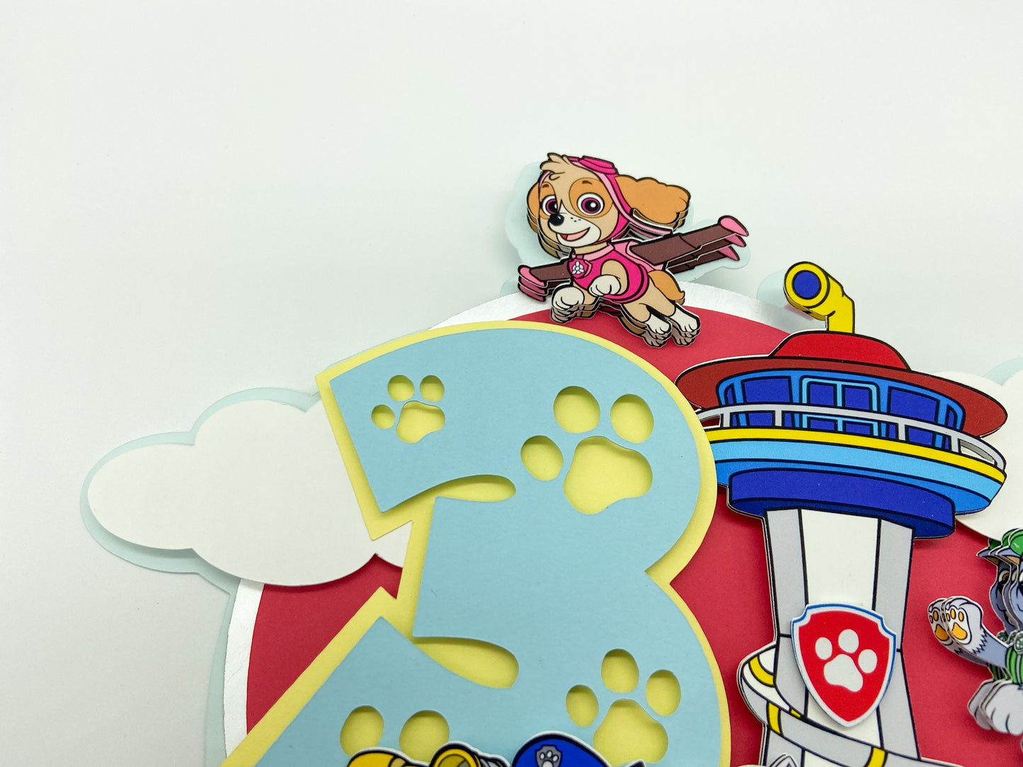 Paw patrol cake topper | light up topper | birthday decor | paw patrol birthday | light up paw patrol topper