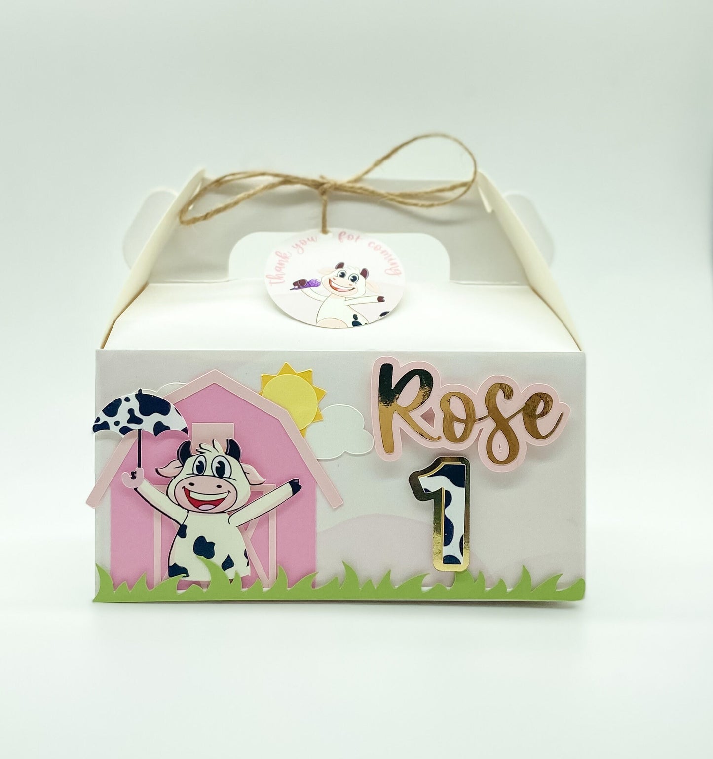 La vaca Lola favor box | Treat box | personalized favor box | Party gift box | farm theme birthday | la vaca Lola party | birthday favors