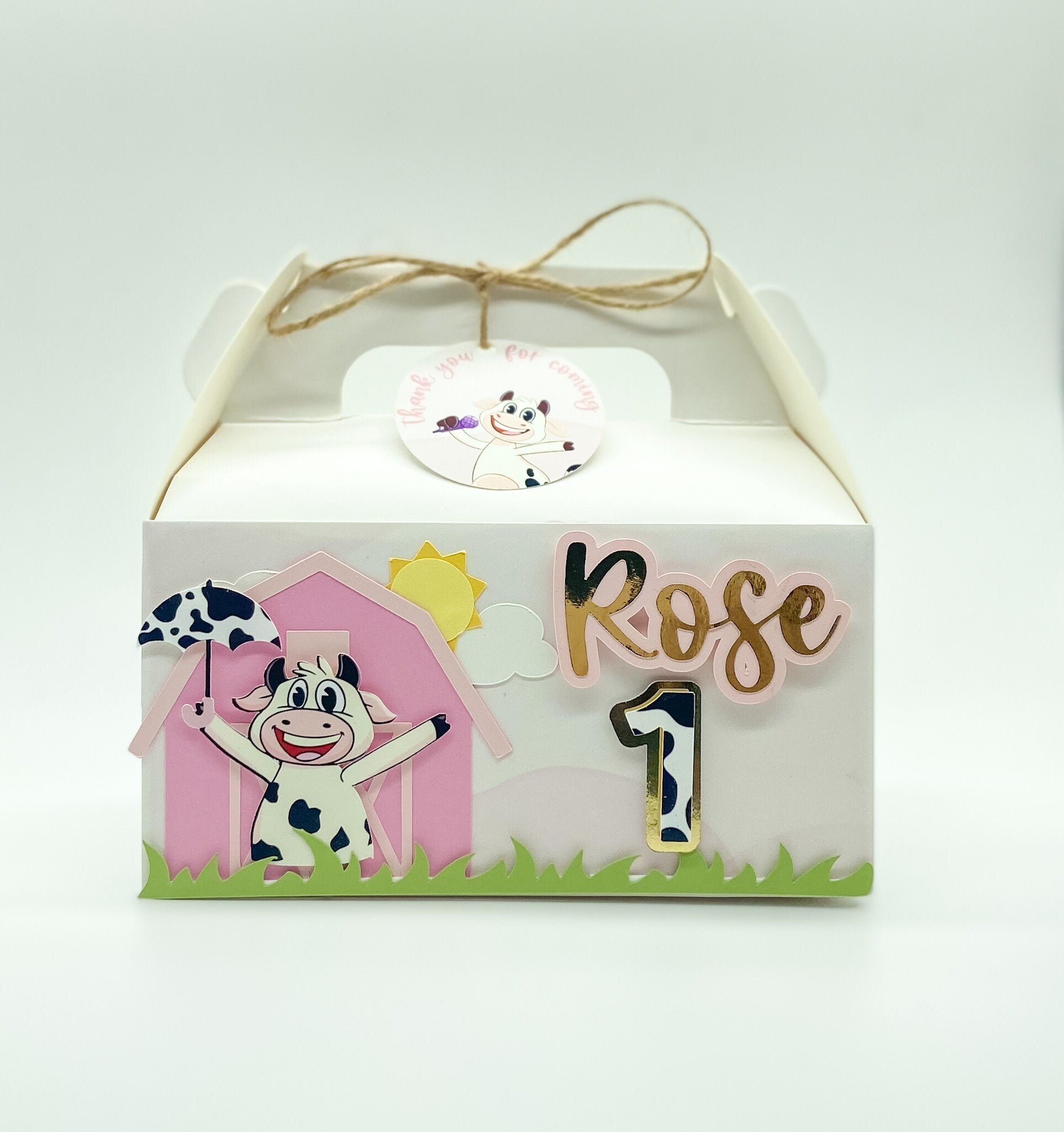 La vaca Lola favor box | Treat box | personalized favor box | Party gift box | farm theme birthday | la vaca Lola party | birthday favors