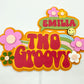 Two groovy cake topper | groovy birthday party | 2nd birthday party | retro birthday | 60s 70s party | flower child