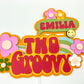 Two groovy cake topper | groovy birthday party | 2nd birthday party | retro birthday | 60s 70s party | flower child