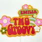 Two groovy cake topper | groovy birthday party | 2nd birthday party | retro birthday | 60s 70s party | flower child