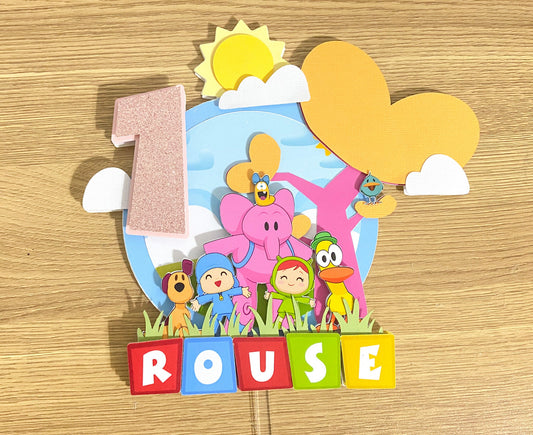 Pocoyo Cake topper | Pocoyo and friends | party favors | kids birthday | party decor | Pocoyo birthday
