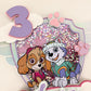 Skye and Everest cake topper | Paw patrol cake topper | birthday decor | paw patrol birthday | shaker paw patrol topper