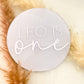 Acrylic cake topper | round cake topper | painted cake topper | Baby shower | party topper | clear acrylic | baby first birthday