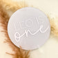 Acrylic cake topper | round cake topper | painted cake topper | Baby shower | party topper | clear acrylic | baby first birthday