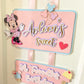 Birthday welcome sign | door sign | Minnie mouse door hanger | Party decoration | Birthday door hanger | Candyland theme birthday